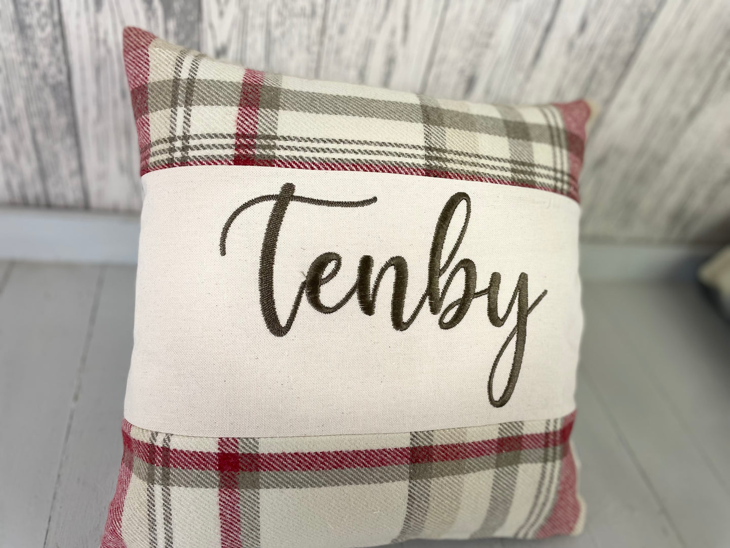 Personalised Wool Touch Location Cushion