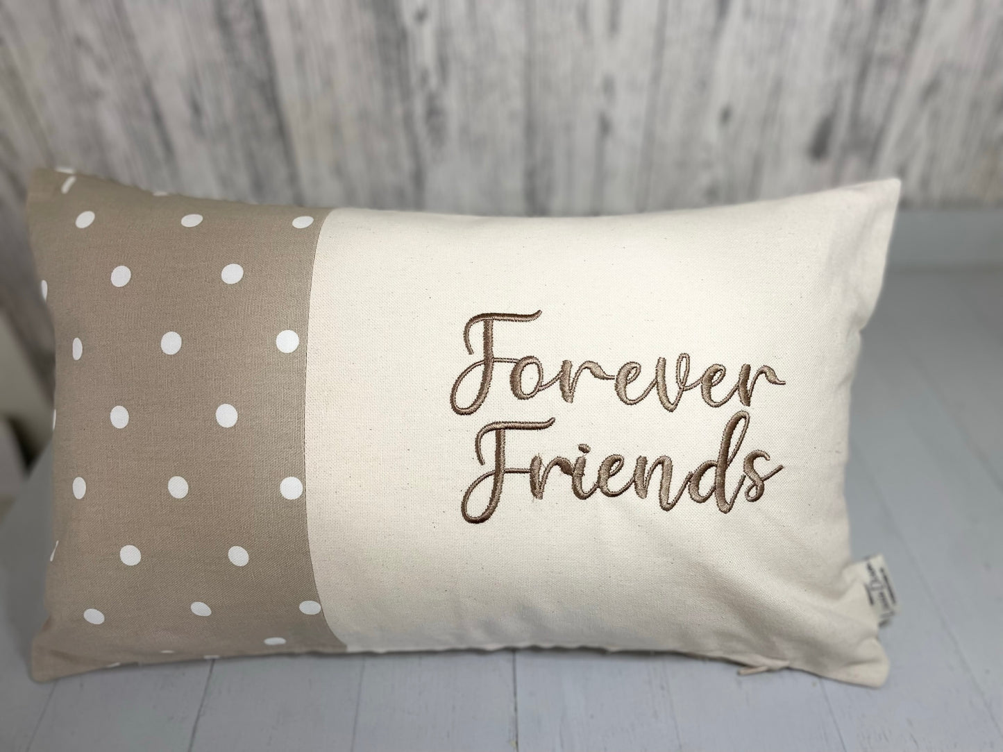 Cariad Dotty fabric Panel Cushion- Choice of 5 Colour
