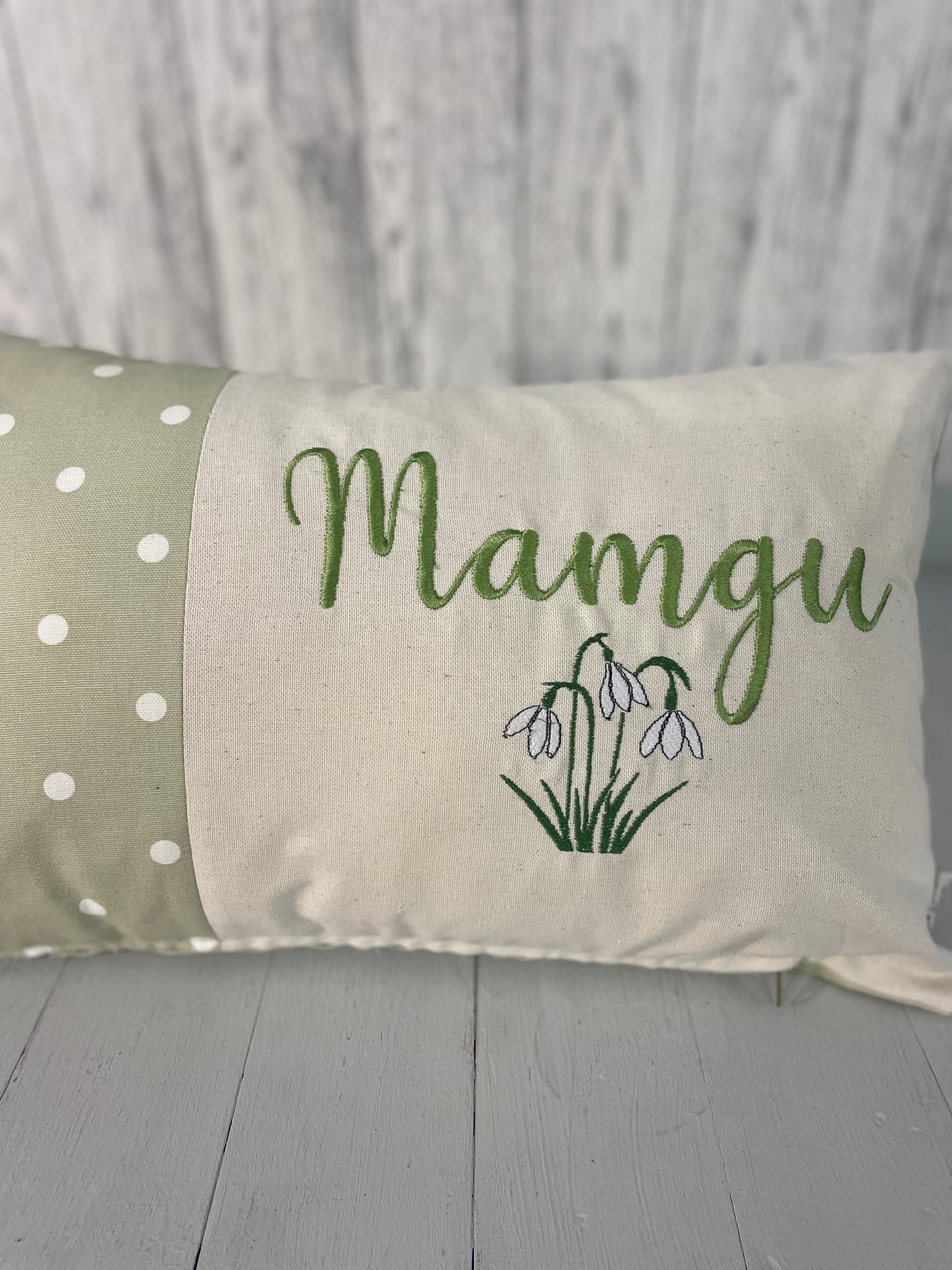 Personalised Mother's Day - Green Dotty and Snowdrop
