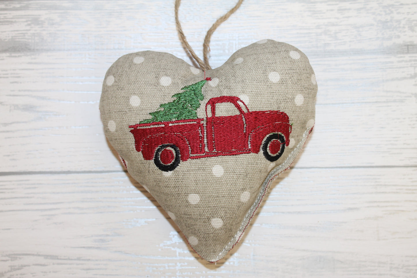 Christmas Vintage Truck with Tree -Vintage Dotty