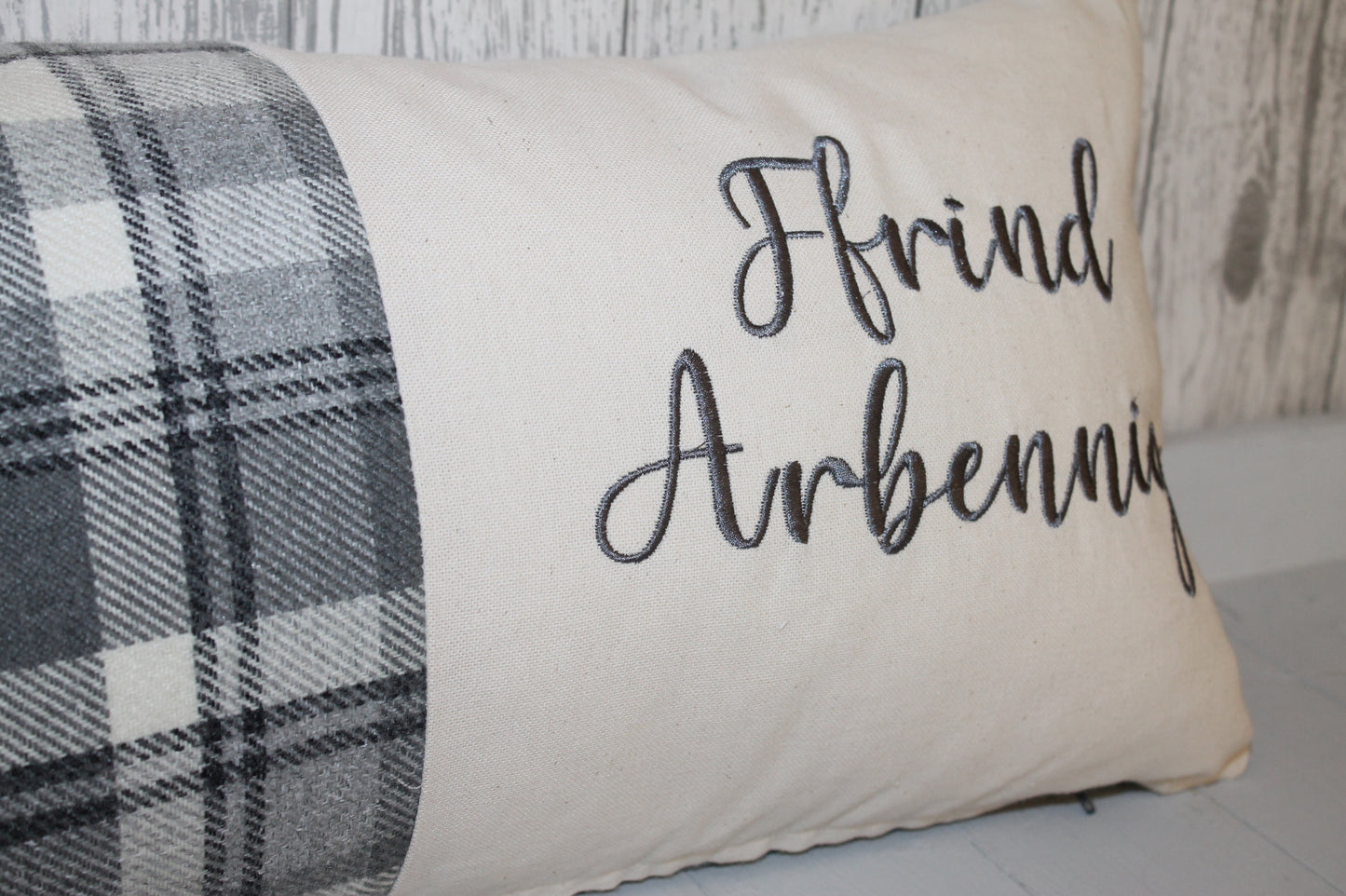 Welsh Quote Wool touch fabric cushion