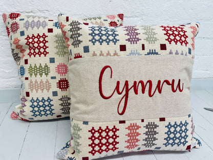 Welsh Blanket Cymru Cushion