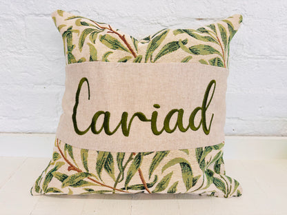 William Morris Willow Bought Tapestry Cushion -Cariad