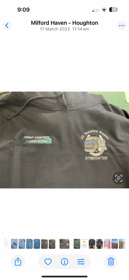 Personalised embroidered Hoodie-Business logo -