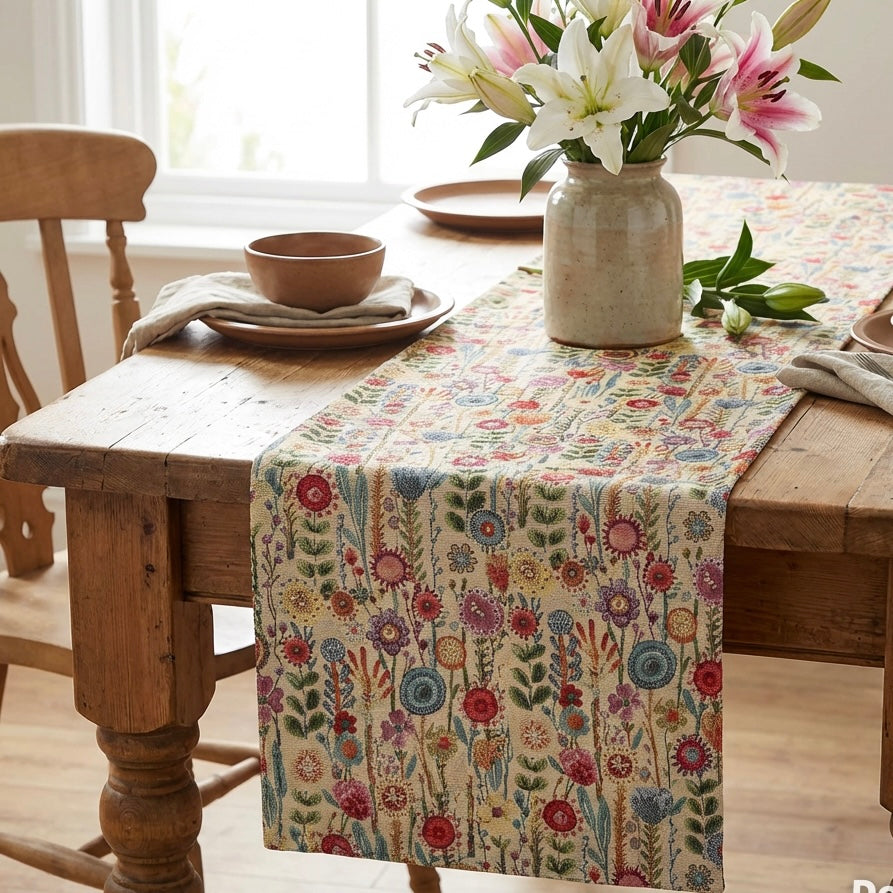 Floral Kew Gardens Table runner -Tapestry Table Runner