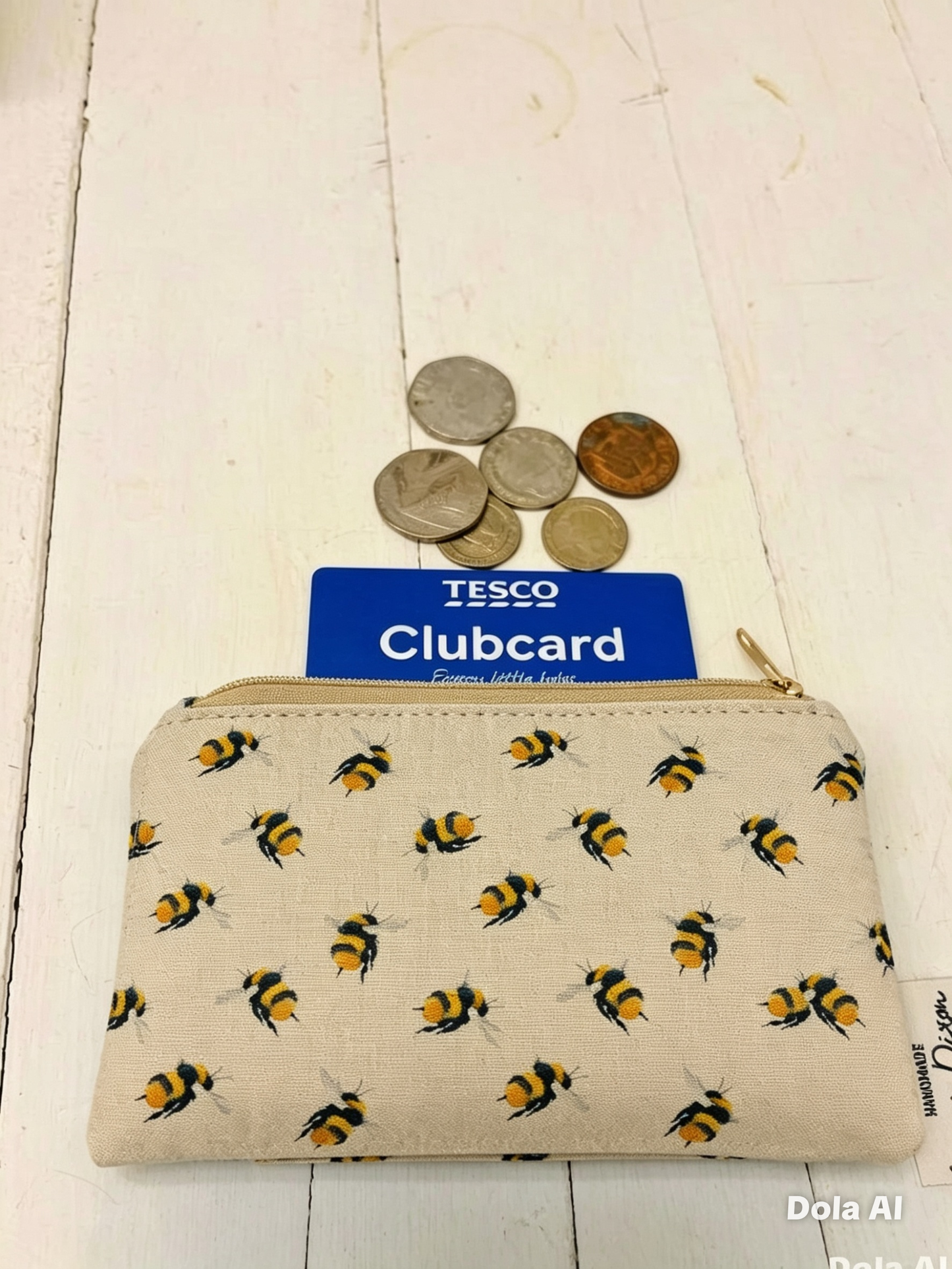 Bee fabric Coin Purse