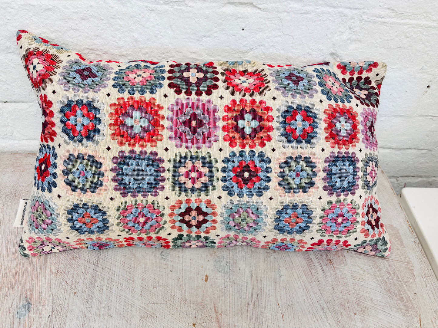 Anyone can cuddle ..  Crochet style Cushion-Cwtch Rectangle  Cushion