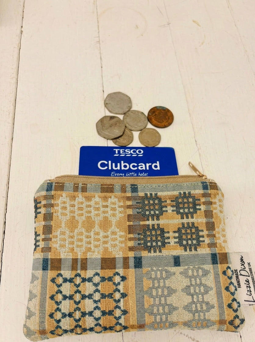 New Pastel Welsh Blanket Coin Purse