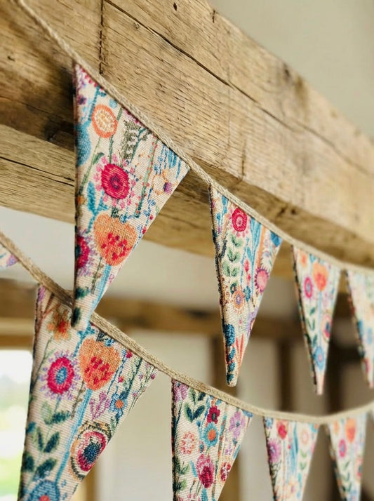 Floral Kew Gardens Bunting - 7 flag Bunting