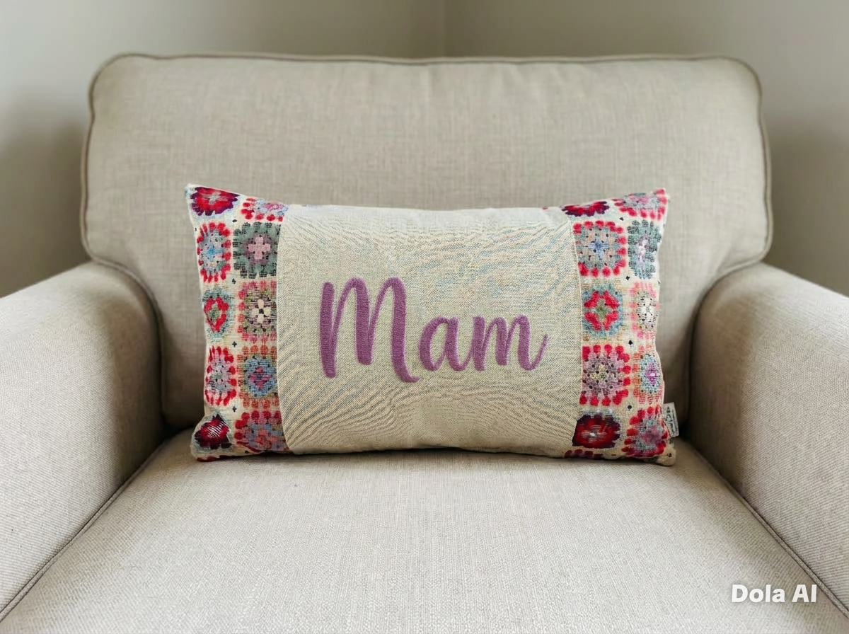 Granny Square Mother’s Day Cushion - Personalised Cushion