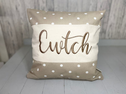 Square Cwtch Dotty Cushion Available in 5 Colours