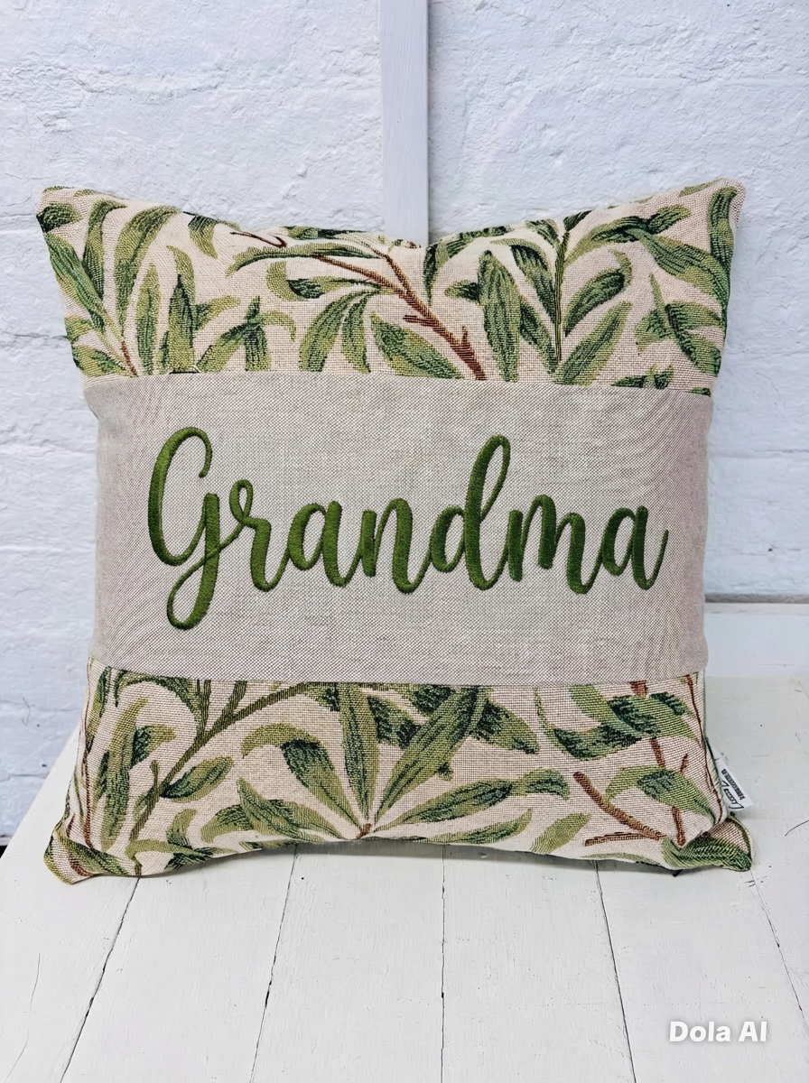 William Morris Willow Bough Tapestry Mother’s Gift, Personalised Cushion, Gift for Mum.