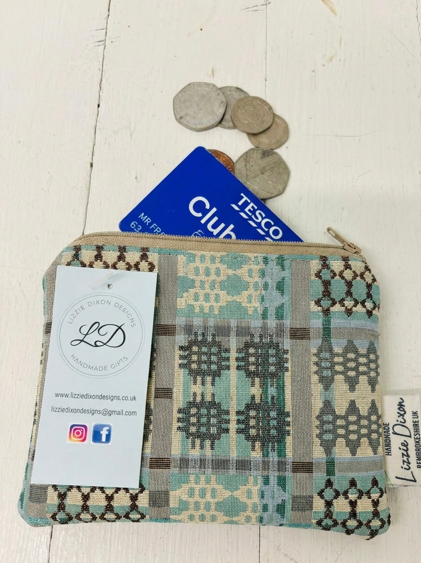 New Pastel Welsh Blanket Coin Purse