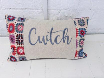 Cwtch Crochet style Cushion-Cwtch Rectangle  Cushion