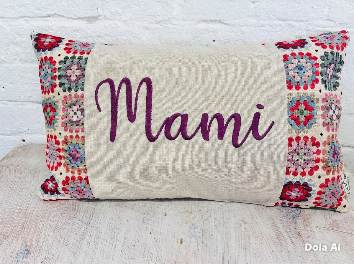 Granny Square Mother’s Day Cushion - Personalised Cushion