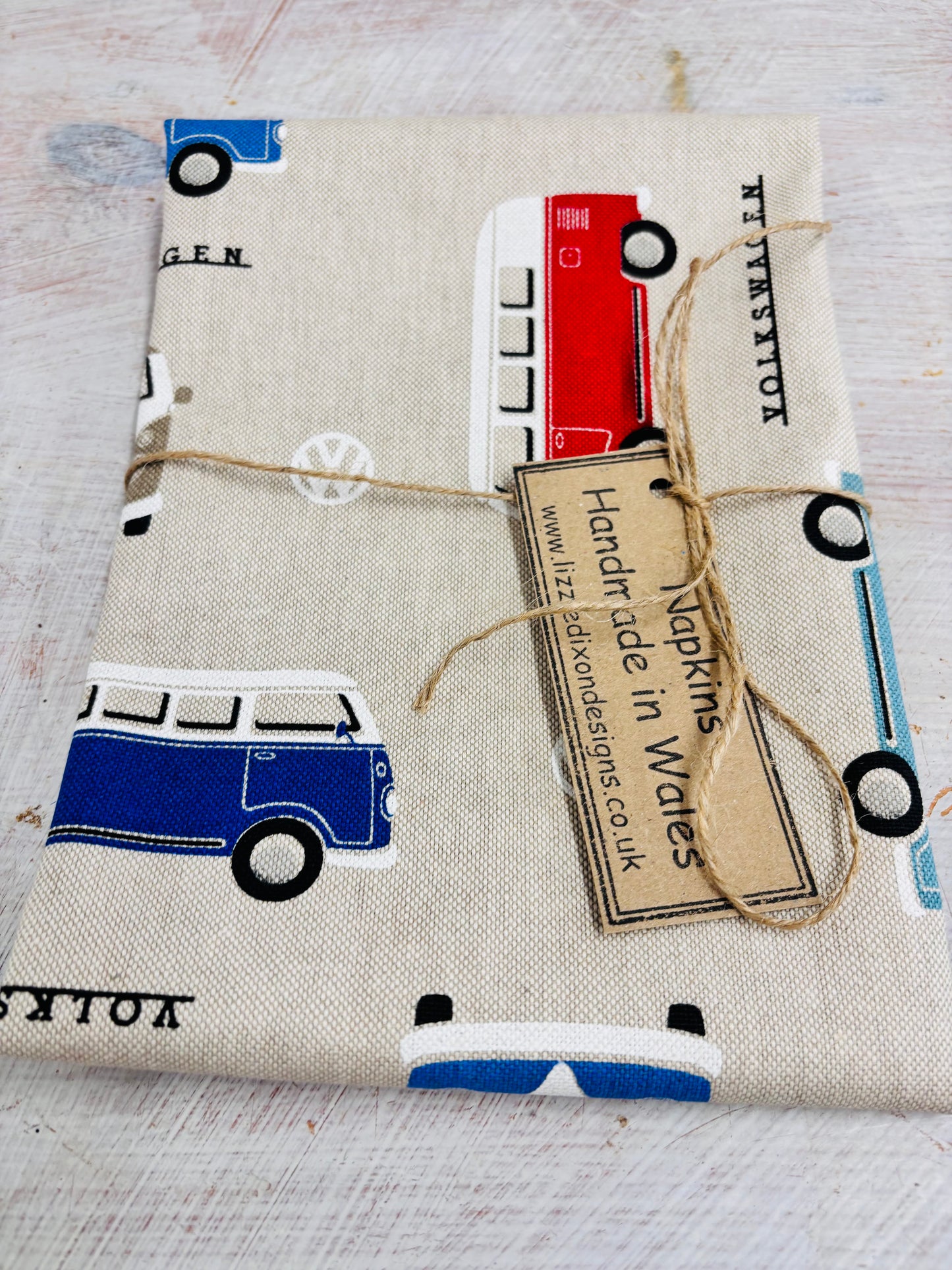 VW Camper Van fabric Napkins -set of 2
