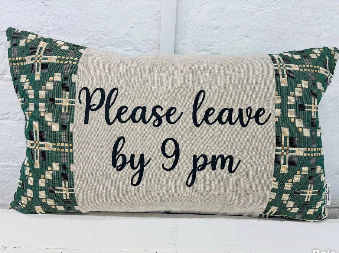 Vintage Cross Welsh Blanket style Calon Hapus.. Calon Lan Cushion-Personalised Cushion- Quote  Cushion-welsh tapestry style long cushion.