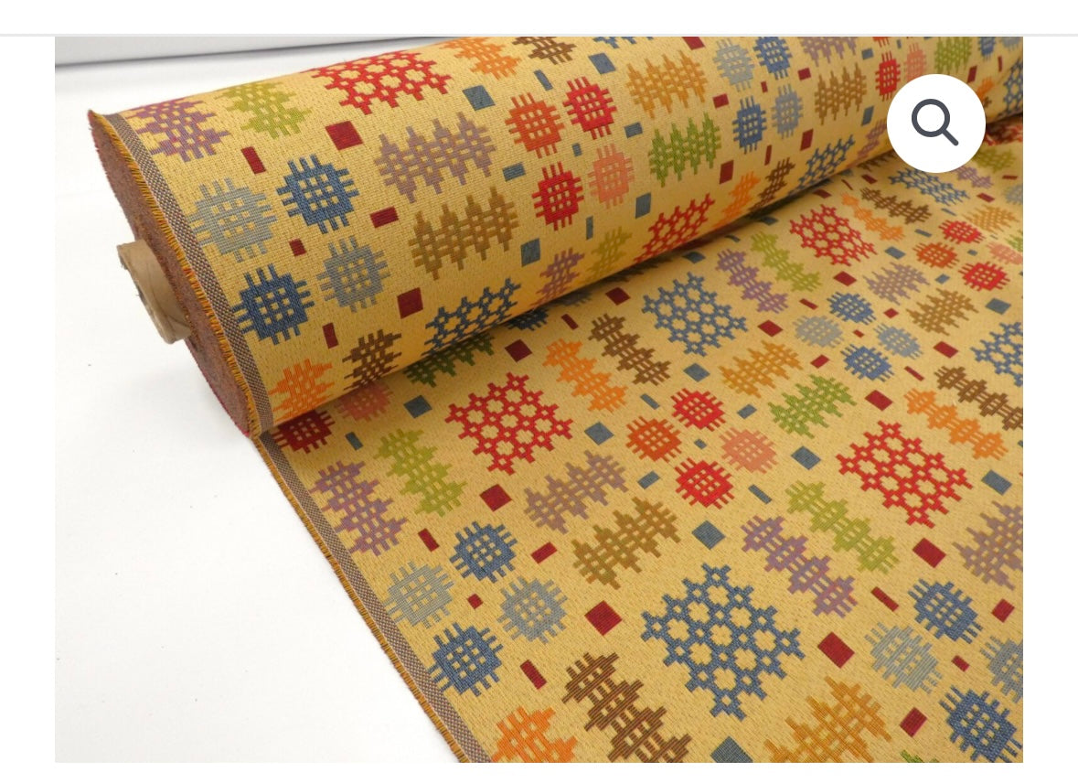 20x 12" Mustard  Welsh Blanket Tapestry Scatter Cushion- Autumnal Cushion-rectangle Cushion