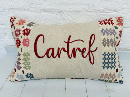 Teulu Welsh Blanket Long Cushion