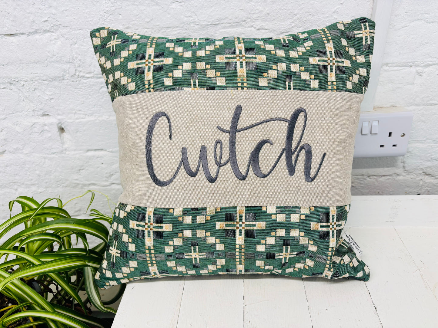 Vintage Cross Welsh Blanket Square Cushion-Personalised Cushion- Quote  Cushion