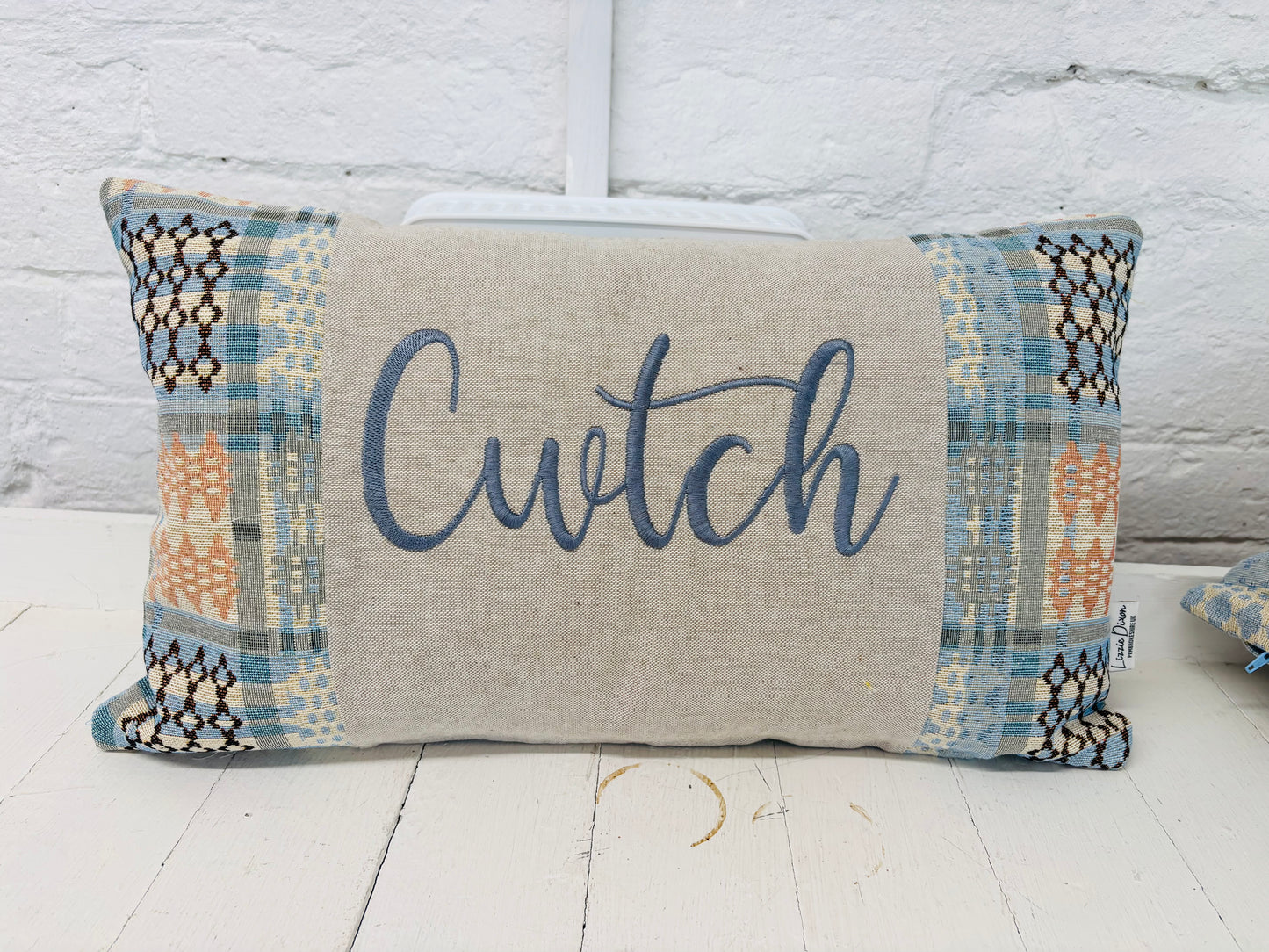 Cwtch Welsh Blanket -Rectangle Cushion