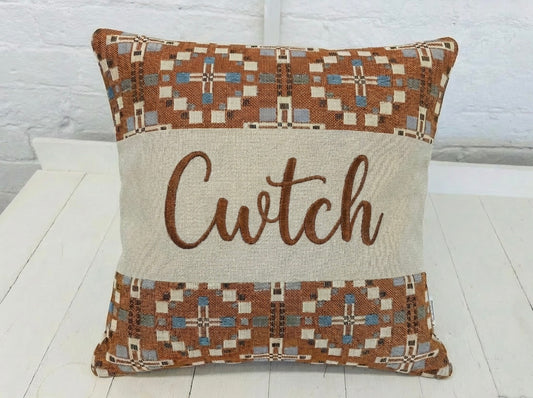 Vintage Cross Welsh Blanket Square Cushion-Personalised Cushion- Quote  Cushion
