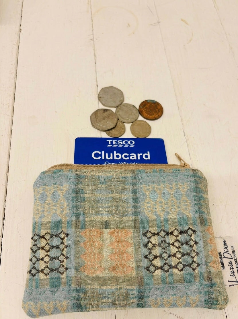 New Pastel Welsh Blanket Coin Purse
