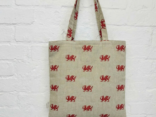 Dragon fabric Tote style Shopping. Bag