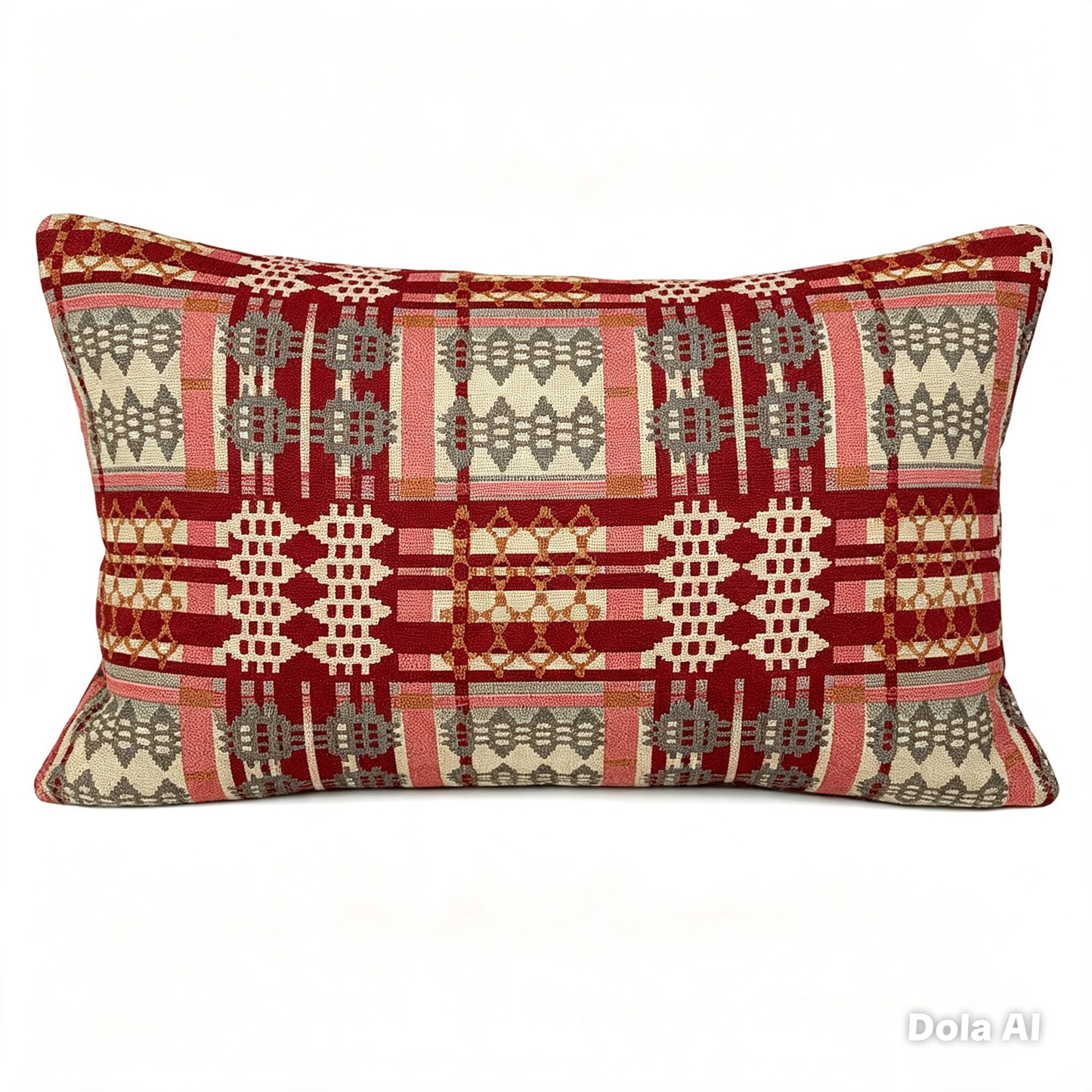 New Christmas Red Welsh Blanket Cross Table runner -Tapestry Table Runner
