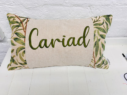Cwtch William Morris Willow Bough Tapestry Cushion -Cwtch/Cwtsh