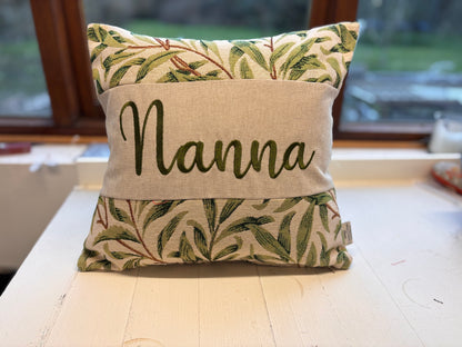 Williow Bough Tapestry Square cushionMother’s Gift, Personalised Cushion, Gift for Mum.