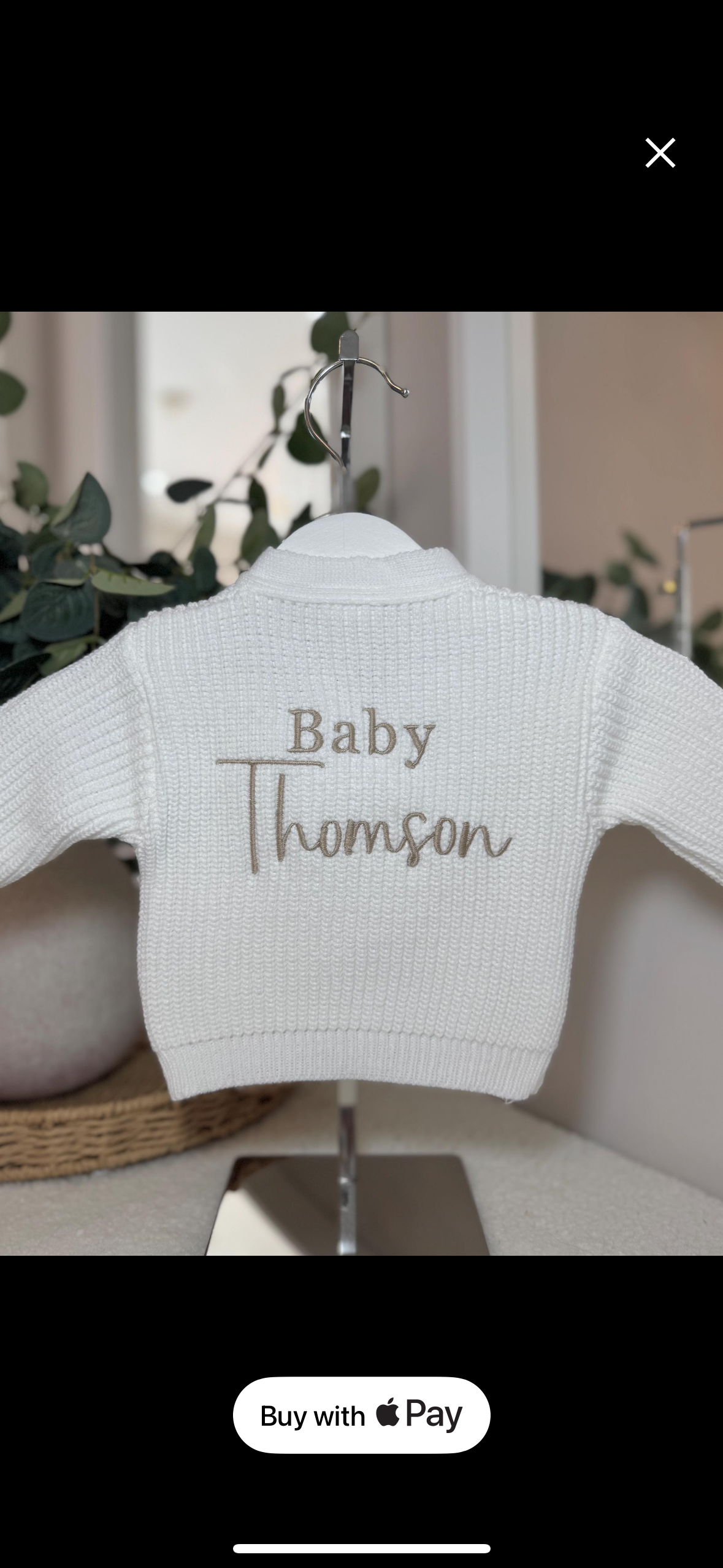 Personalised Knitted Baby Cardigan