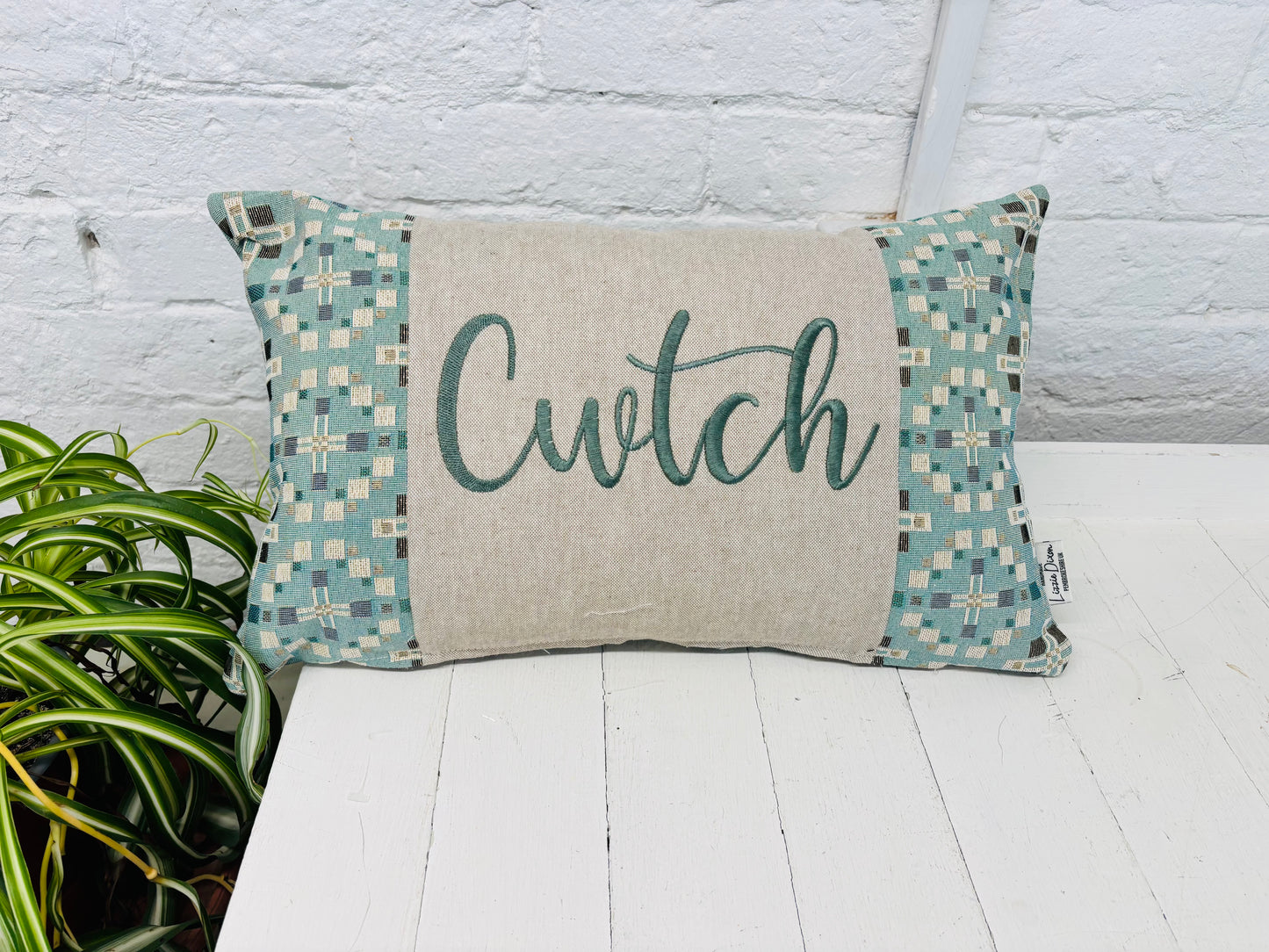Vintage Cross Welsh Blanket Long Cushion- Any word