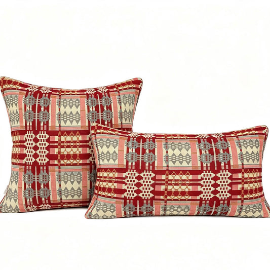 Christmas Red Welsh Blanket  Cushions