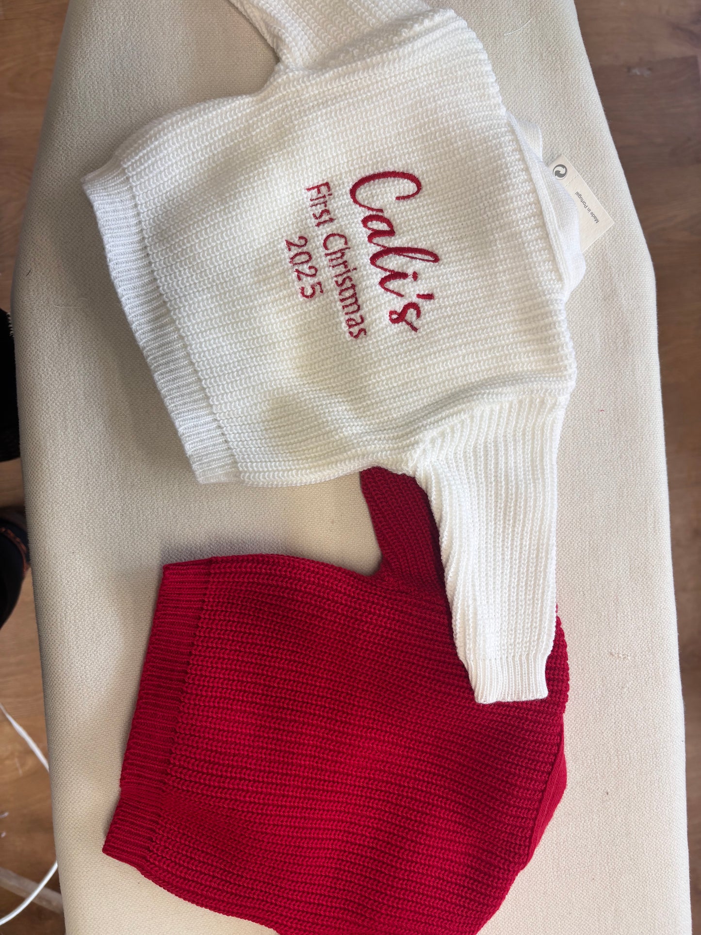 White Baby’s first Christmas Cardigan