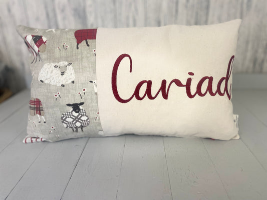 Cariad Cushion -Sheep in Jumpers cushion- Baa Baa Home Cushion