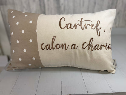Cartref Ochre Dotty Cushion