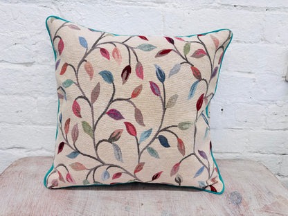 Piped Cushion- Beaufort vine leaf Tapestry Cushion.