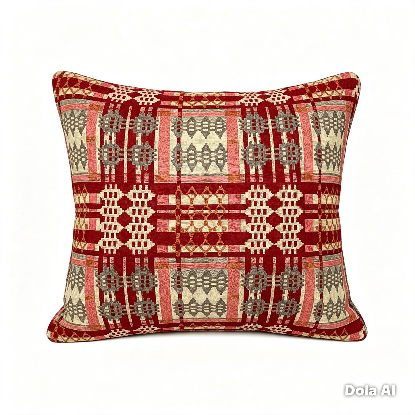 Christmas  Red Welsh Blanket Design Tote style Shopping Bag