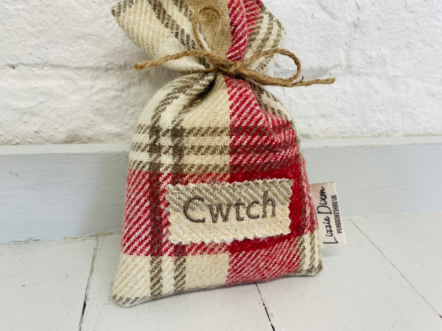 Cwtch Lavender Bag wool touch fabric.