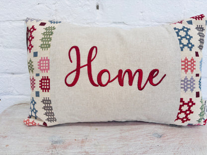 Teulu Welsh Blanket Long Cushion
