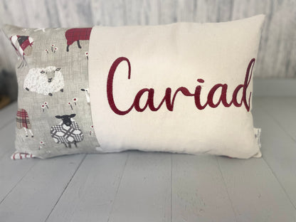 Cariad Cushion -Sheep in Jumpers cushion- Baa Baa Home Cushion