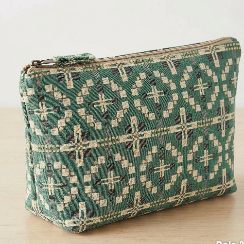 Vintage Cross Welsh Blanket Wash bag\Make up bag