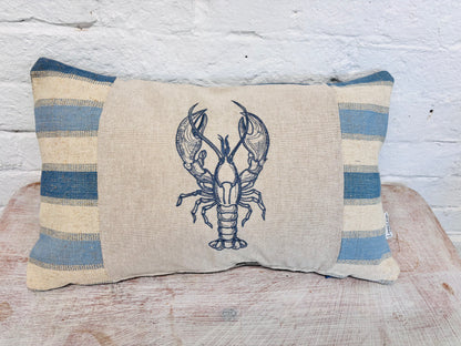 Lobster  Cushion-Blue Stripe limited edition