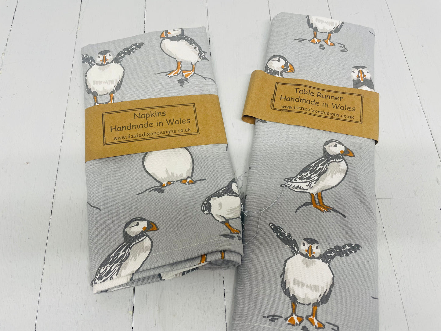 Puffin Napkins-set of 2 Choice of 3 Colours