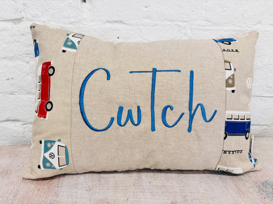 VW Campervan Cwtch  Long cushion-Handmade Cushion