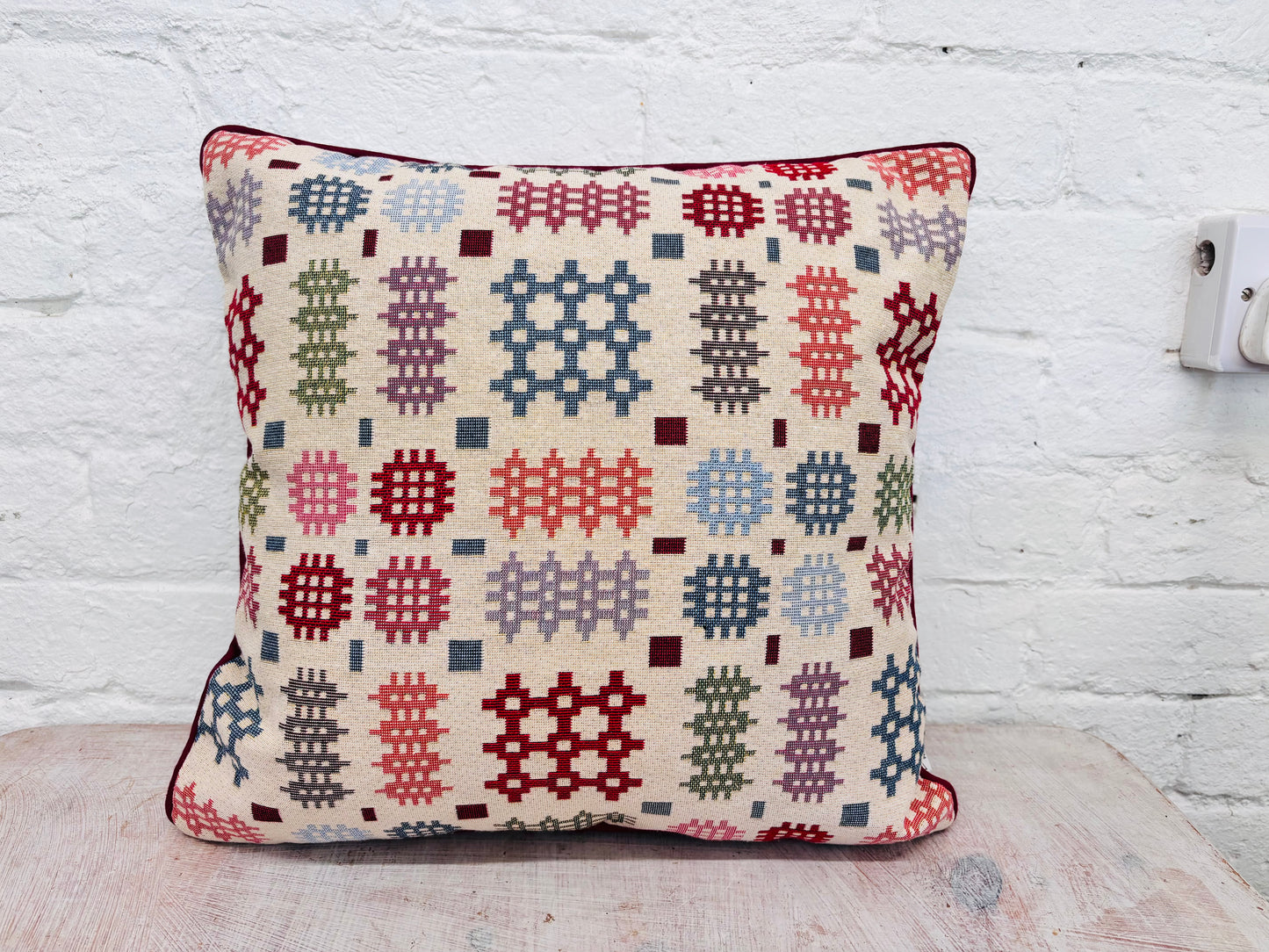 Welsh Blanket Piped Cushion