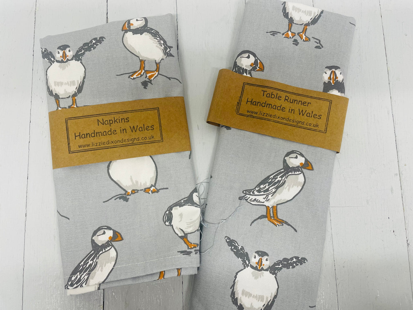 Puffin Napkins-set of 2 Choice of 3 Colours