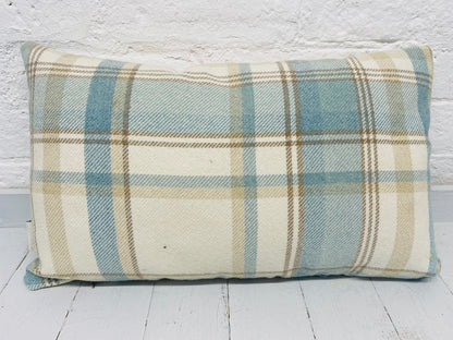 Cwtch long cushion. Wool touch fabric cushion