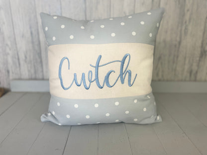 Square Cwtch Dotty Cushion Available in 5 Colours